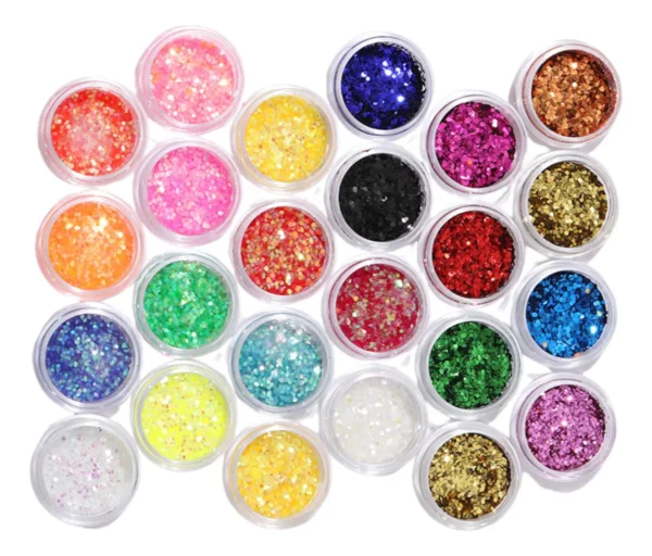 GLITTERS FLOCADO DECORAÇÃO UNHA GEL NAIL ART | SORTIDOS