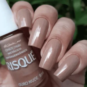 ESMALTE RISQUE METALIZADO OURO NUDE
