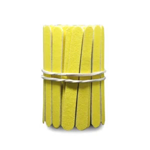 KIT 100 MINI LIXA AMARELA 8CM PLIN