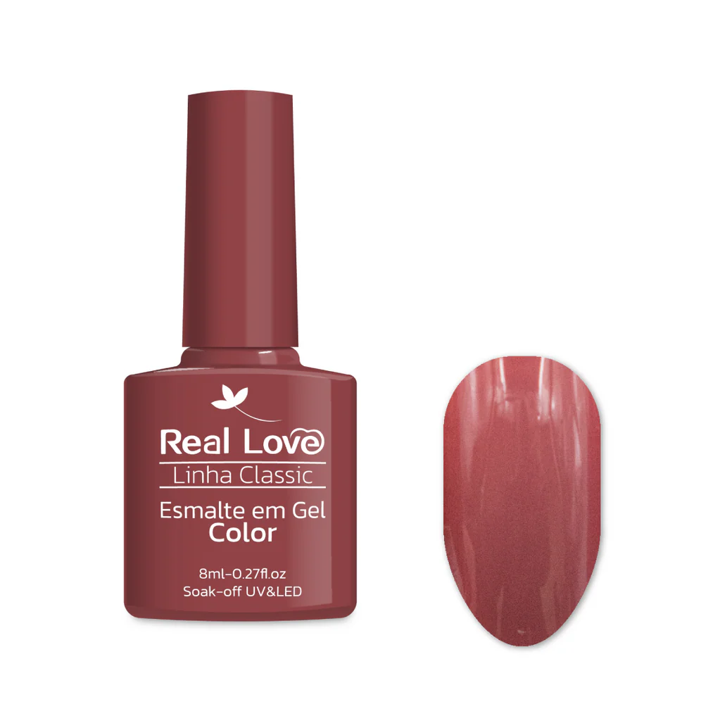 Esmalte em Gel 8ml Linha Classic Real Love - Brilho Intenso e Alta Durabilidade N-01ESM-01-55