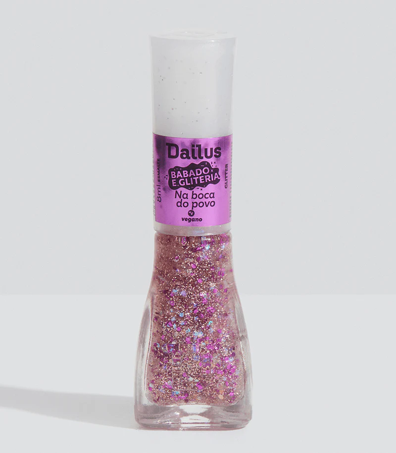 ESMALTE DAILUS BABADO E GLITERIA - NA BOCA POVO 8ML