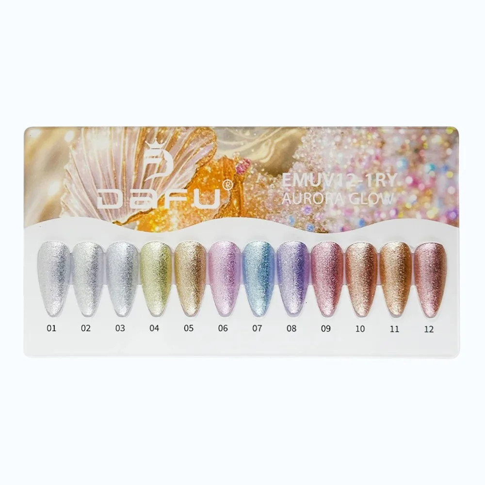 ESMALTE EM GEL DIAMANTADO GLITTER AURORA GLOW Nº 09 DAFU 10ML - Imagem 2
