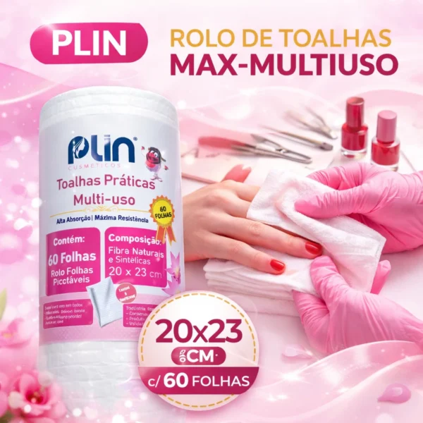 TOALHA MULTIUSO C/ 60 FOLHAS 20X23CM PLIN