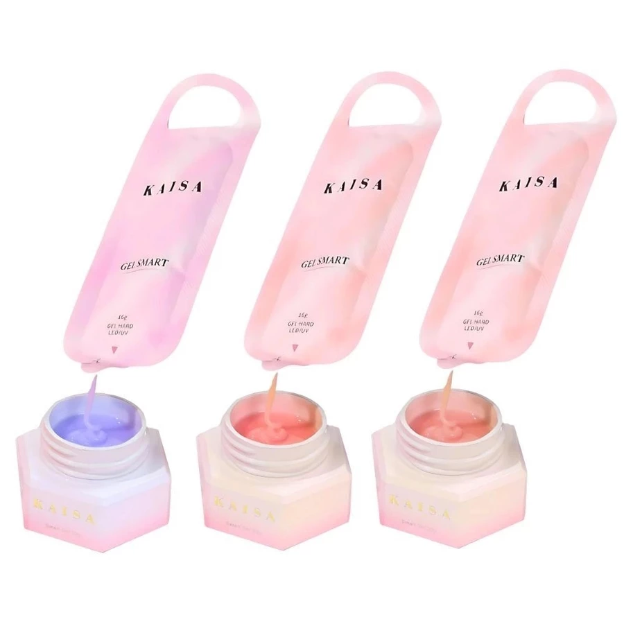 REFIL GEL CONSTRUTOR SMART SEM PREPARADORES NUDE MOCHA 16 GR LED/UV KAISA