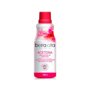 REMOVEDOR DE ESMALTE SOLUÇÃO DE ACETONA BEIRA ALTA 90 ML