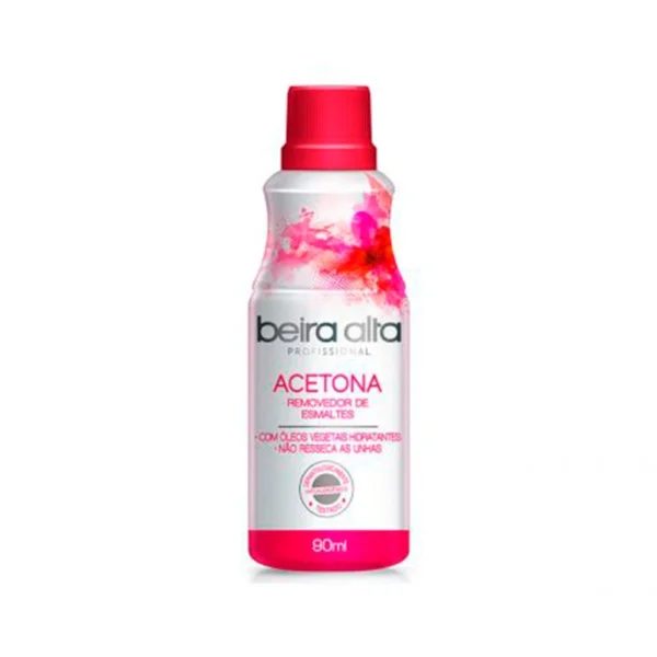 REMOVEDOR DE ESMALTE SOLUÇÃO DE ACETONA BEIRA ALTA 90 ML