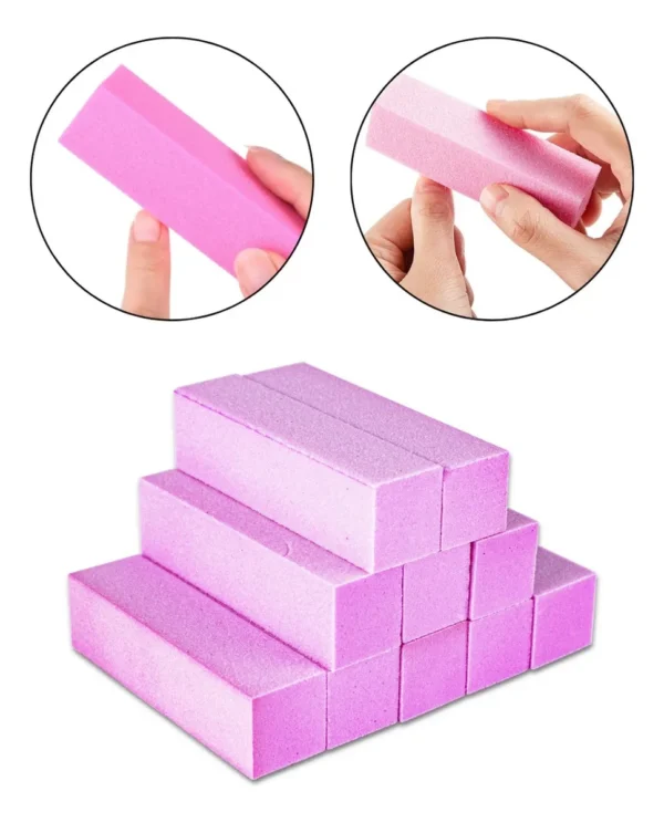 KIT 10 LIXA BLOCO ROSA POLIDORA FECHA POROS