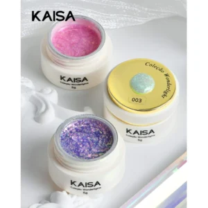 FLAKE EM GEL PARA DECORAÇÃO | LED UV HOLOGRÁFICO | COR: 02 | COLEÇÃO WONDERLIGHT 5G | KAISA