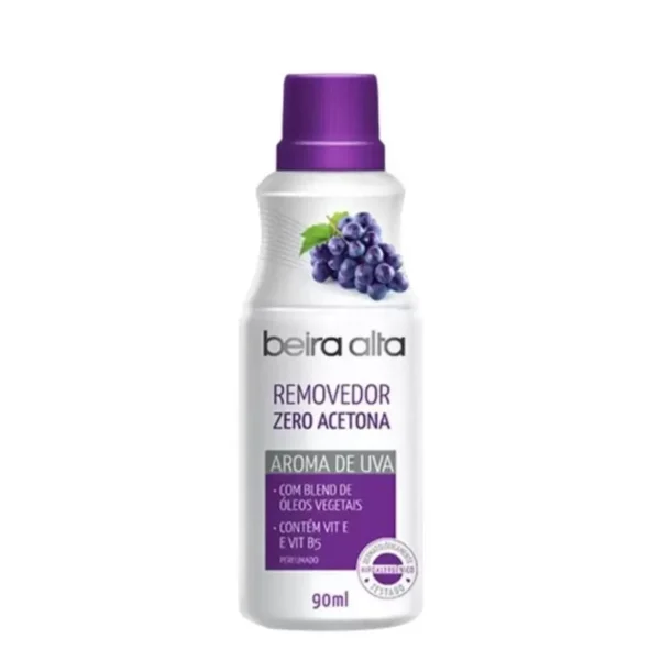 REMOVEDOR DE ESMALTE ZERO ACETONA UVA 90 ML BEIRA ALTA