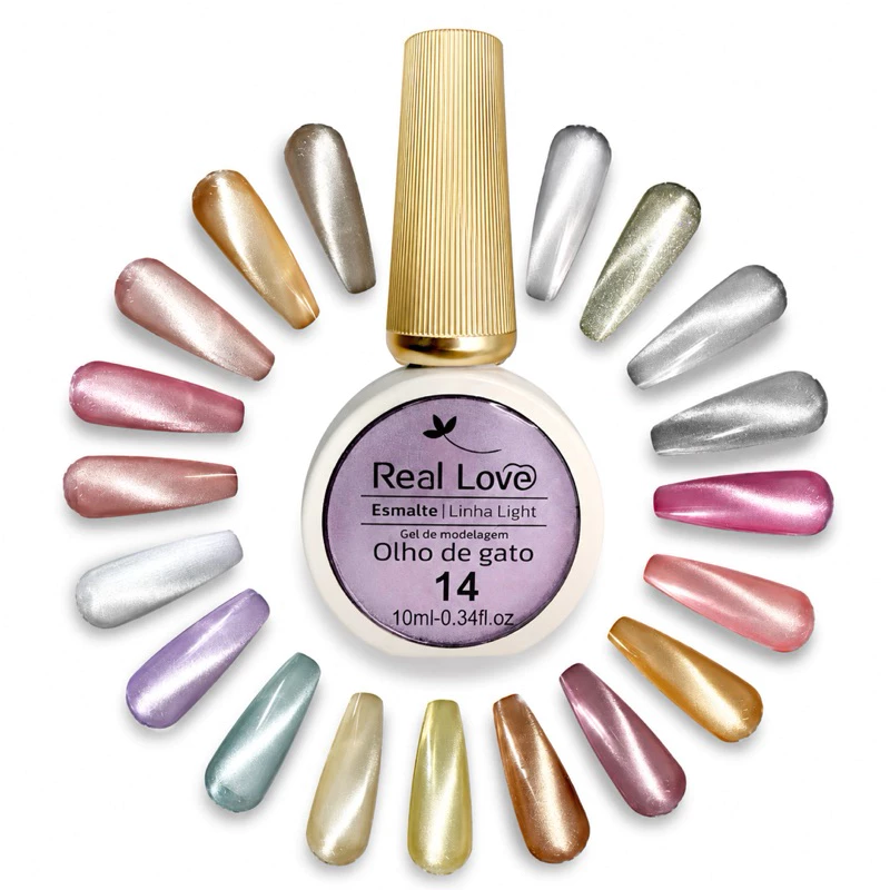 ESMALTE EM GEL MAGNETICO OLHO DE GATO Nº 11 REAL LOVE 10ML
