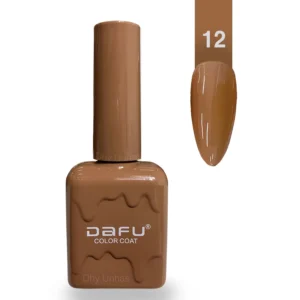 ESMALTE EM GEL | COR:12 | COLOR COAT | TONS MARROM | DAFU