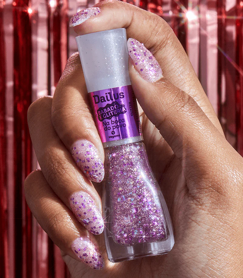 ESMALTE DAILUS BABADO E GLITERIA - NA BOCA POVO 8ML - Imagem 2
