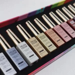 ESMALTE EM GEL REFLETIVO LINGER GEL ART HELEN COLOR KIT C/12