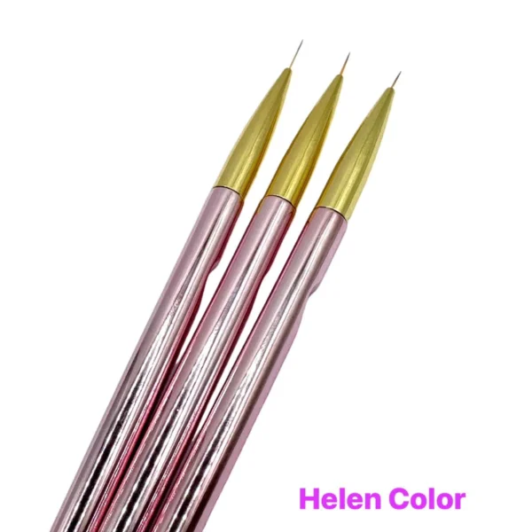 PINCEL PONTA FINA COM C/ 3 UNID ROSA #7#9#11 HELEN COLOR