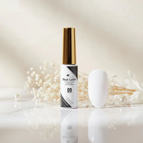 ESMALTE EM GEL LINE ART EFEITO SPIDER BRANCO 10ML REAL LOVE