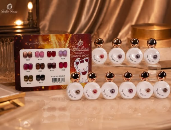 ESMALTE EM GEL COLEÇÃO COLORED LIGHT CAT'S EYE BELLA ROSA