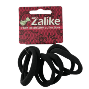 ELASTICO DE CABELO C/06 PRETO ZALIKE - XUXINHA, RABICÓ, LACINHO