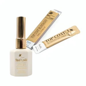 REFIL TOP COAT BLINDADO REAL LOVE 10ML - FINALIZADOR PROFISSIONAL ANTI-RISCO