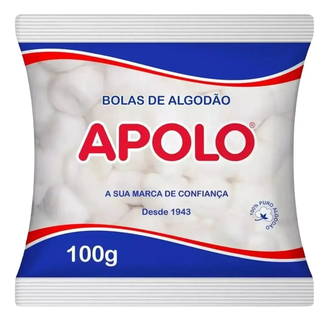 ALGODÃO BOLAS 100GR APOLO