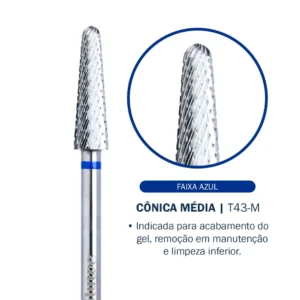 BROCA CÔNICA MÉDIA T43-M TUNGSTÊNIO AZUL
