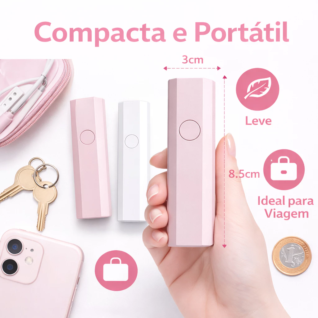 MINI CABINE LÂMPADA PORTÁTIL PARA UNHAS SECAGEM RÁPIDA | SECADOR DE UV/LED | LANTERNA USB - Imagem 2