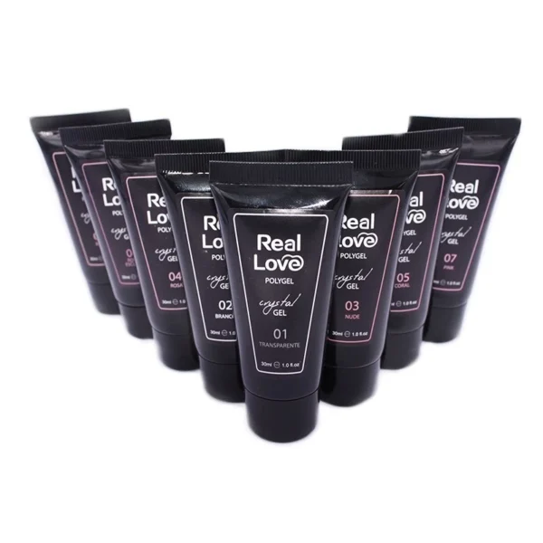 POLY GEL CRISTAL GEL #02 PINK NUDE 30ML REAL LOVE