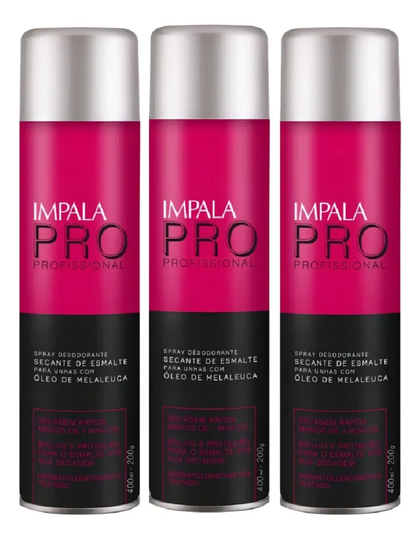 SPRAY SECANTE P/UNHAS IMPALA 400 ML C/MELALEUCA