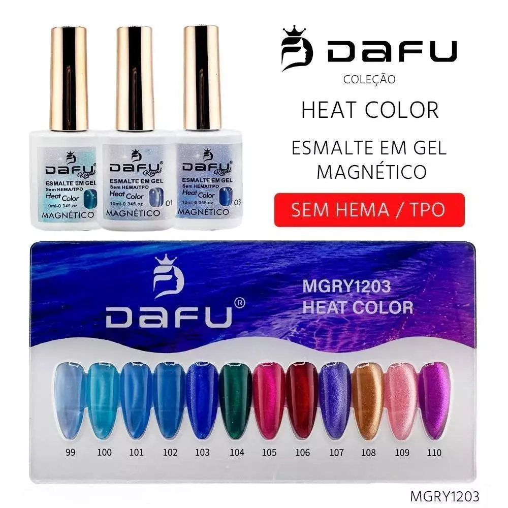 ESMALTE EM GEL MAGNETICO COLEÇÃO HEAT COLOR DAFU 10ML - Imagem 4
