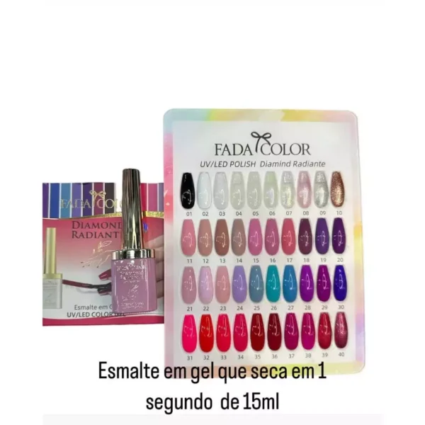 ESMALTES EM GEL DIAMOND RADIANTE 15 ML UV/LED | COR:3 | FADA COLOR