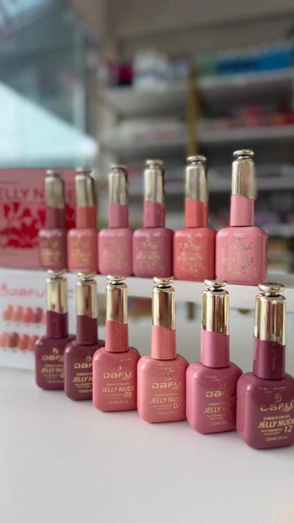 ESMALTE EM GEL COLEÇÃO JELLY NUDE DAFU 12ML