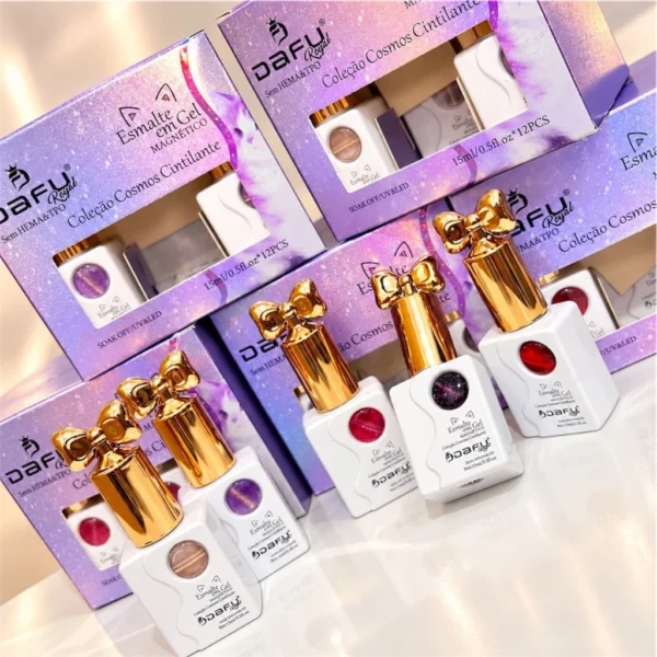 ESMALTE EM GEL MAGNETICO COLEÇÃO COSMOS CINTILANTE DAFU 15ML