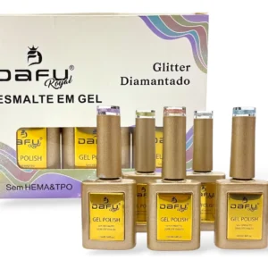 ESMALTE EM GEL GLITTER  DIAMANTADO #EMUV12-RY DAFU 10ML
