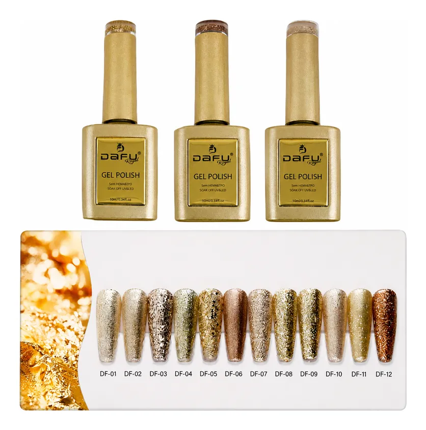 ESMALTE EM GEL GOLDEN GLOW #EMRY-120R DAFU 10ML