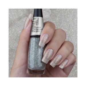 IMPALA ESMALTE COR DA MODA GLITTER PRATA DEMAIS 7,5ML