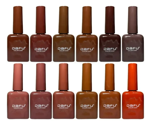 ESMALTE EM GEL COLOR COAT TONS MARROM #EM12-M1 DAFU 10ML