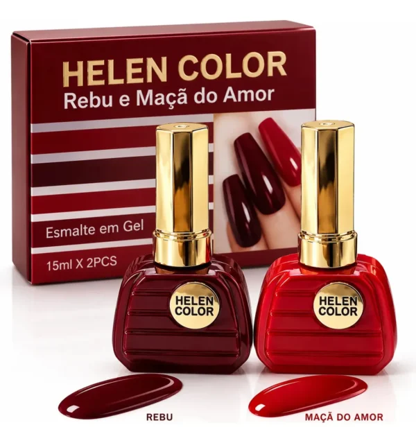ESMALTE EM GEL KIT REBU + MAÇÃ DO AMOR