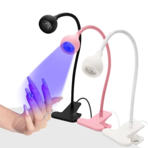 MINI LUMINÁRIA FLEXIVEL COM CLIP UV/LED PORTÁTIL PARA UNHAS