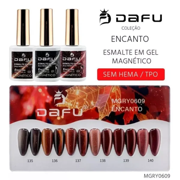 ESMALTE EM GEL MAGNETICO COLEÇÃO ENCANTO DAFU 10ML