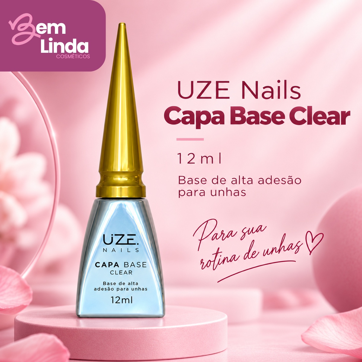 CAPA BASE CLEAR 12ML UZE - Imagem 6