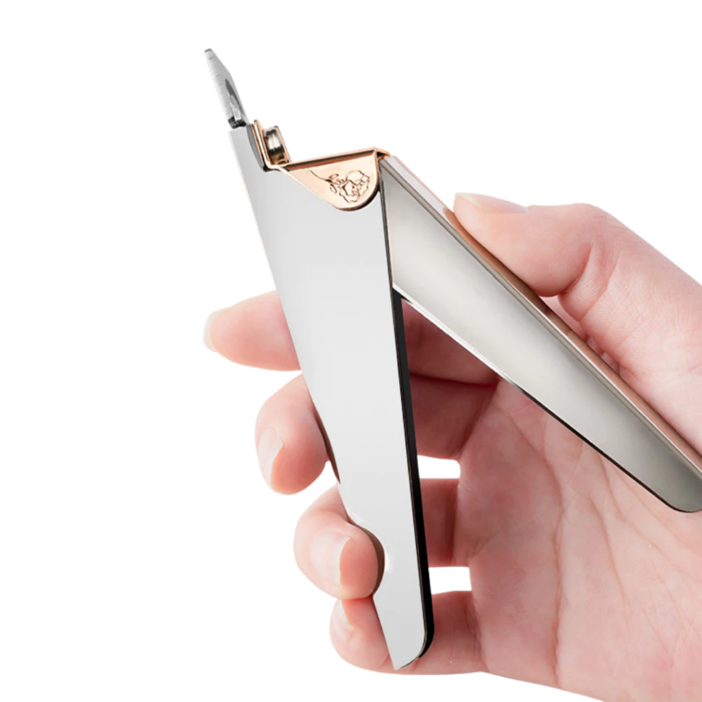 ALICATE CORTADOR DE UNHAS POSTIÇAS GEL ACRIGEL PORCELANA AÇO INOX DAFU - Imagem 2