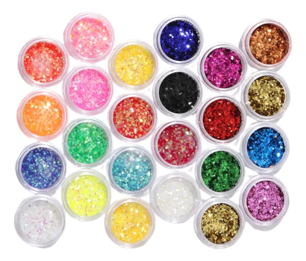 GLITTERS FLOCADO DECORAÇÃO UNHA GEL NAIL ART | SORTIDOS
