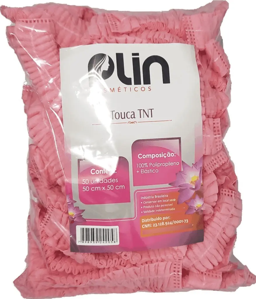 TOUCA DESCARTAVEL ROSA C/ 50 UNIDADES PLIN - Imagem 2