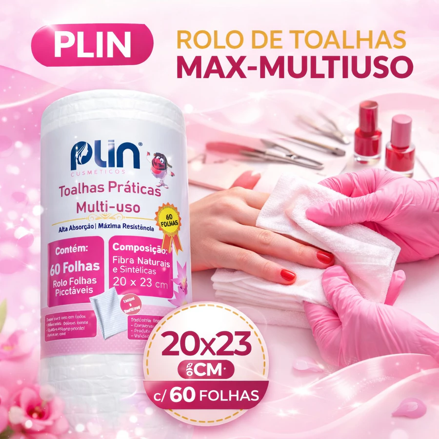 TOALHA MULTIUSO C/ 60 FOLHAS 20X23CM PLIN