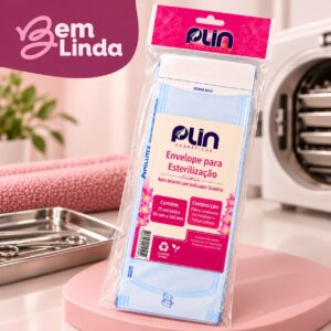 ENVELOPE P/ ESTERILIZACAO EM AUTOCLAVE TAM 9X23 - C/ 25 UNID