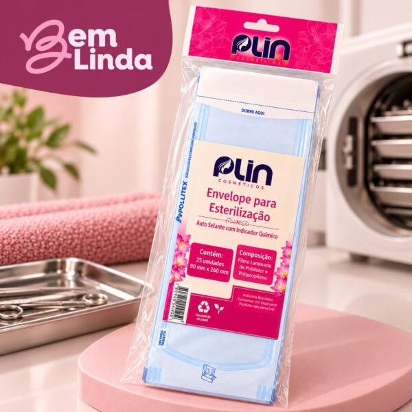 ENVELOPE P/ ESTERILIZACAO EM AUTOCLAVE TAM 9X23 - C/ 25 UNID