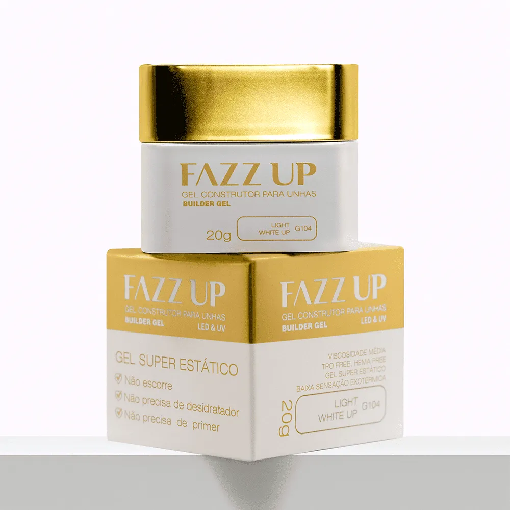 GEL CONSTRUTOR BUILDER WHITE UP 20G FAZZ UP - Imagem 6
